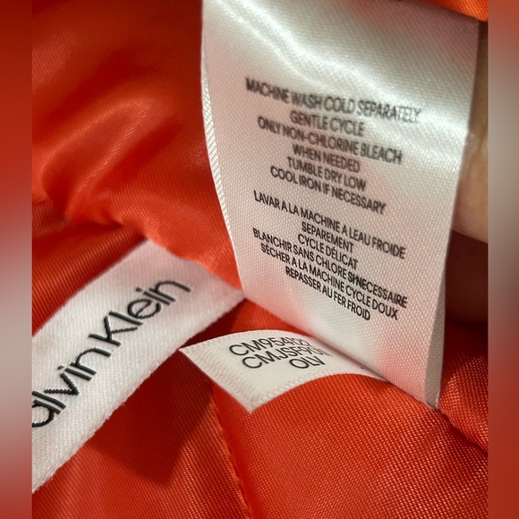 Men's Calvin Klein Olive Classic Nylon Bomber Jacket Size Small - Picture 6 of 11